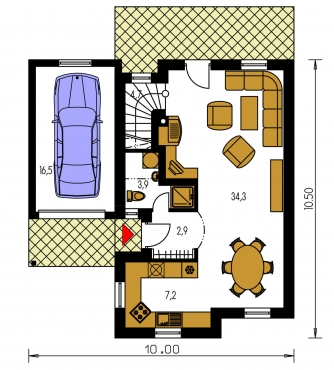 Mirror image | Floor plan of ground floor - PREMIER 161